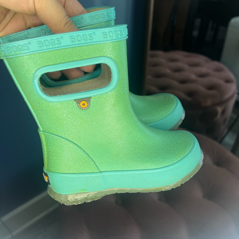 BOGS Kids Vibrant Green Rain Boots